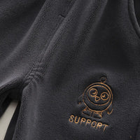 Boys Dark Grey Hooded Zip-up Jacket With Jogger Co-ord Sets Sets