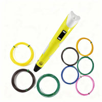 Kids Yellow 3D Drawing Printing Pen with Filaments Trending Accessories