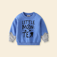 Boys Light Blue Typographic Printed Sweatshirt Sweatshirts & Hoodies
