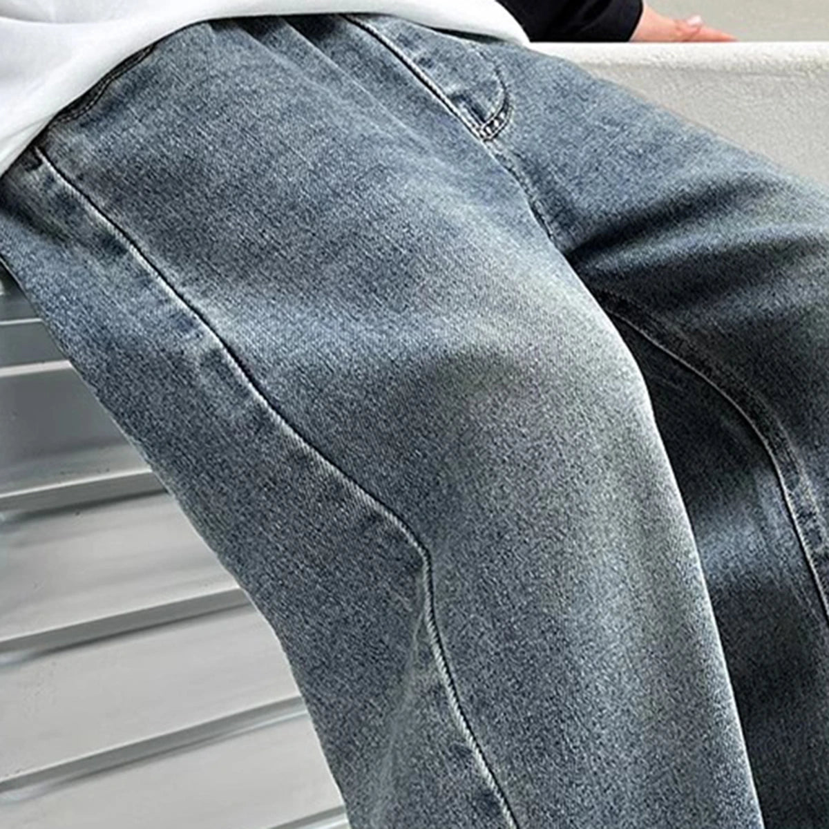 Boys Light Blue Straight Fit Denim Jeans Pants