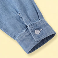 Boys Light Blue Long Sleeve Denim Shirt Shirts