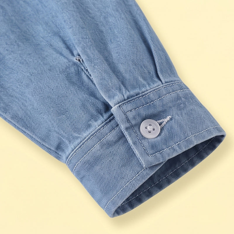 Boys Light Blue Long Sleeve Denim Shirt Shirts