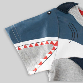 Boys Shark Print Short Sleeves T-Shirt Tshirts   