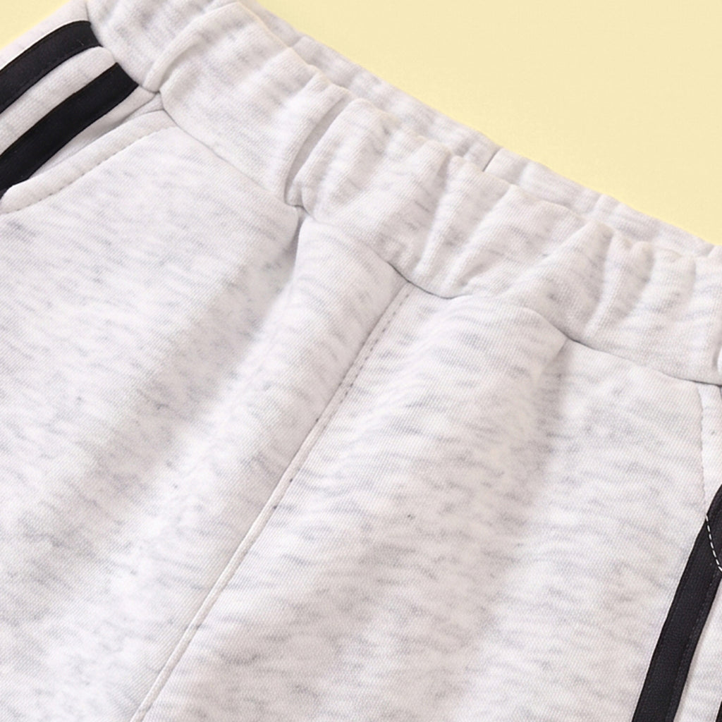 Boys Light Grey Side Stripes Sweatshirt & Jogger Sets Sets
