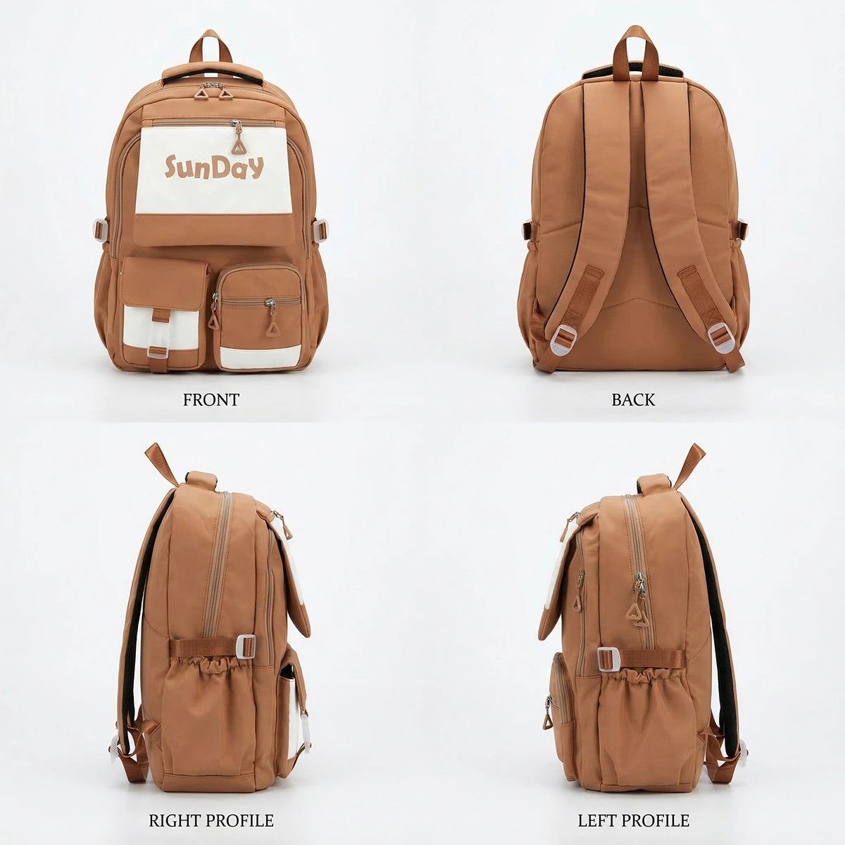 Kids Orange Multi-Pocket School Backpack Trending Accessories