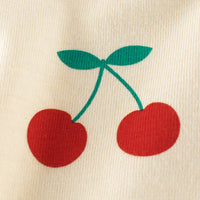 Girls Cream Cherry Print Short Sleeve T-Shirt Tshirts