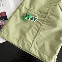Boys Green Dinosaur Printed T-Shirt With Shorts Sets Sets