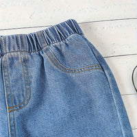 Boys Grey Long Sleeve Sweatshirt With Light Wash Denim Trousers Sets 2 pc. Sets