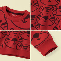 Boys Red Graphic Long Sleeve Sweatshirt Sweatshirts & Hoodies