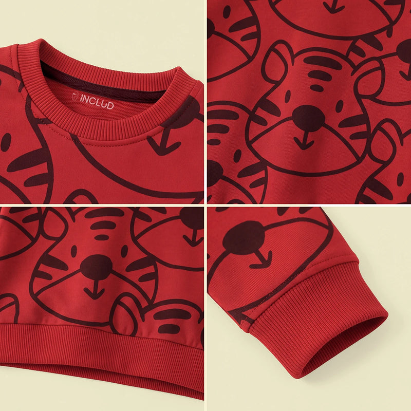 Boys Red Graphic Long Sleeve Sweatshirt Sweatshirts & Hoodies