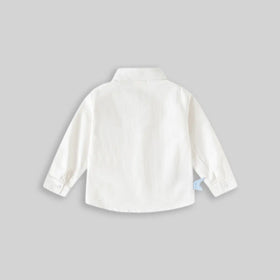 Boys White Shark Graphic Long Sleeve Shirt Shirts