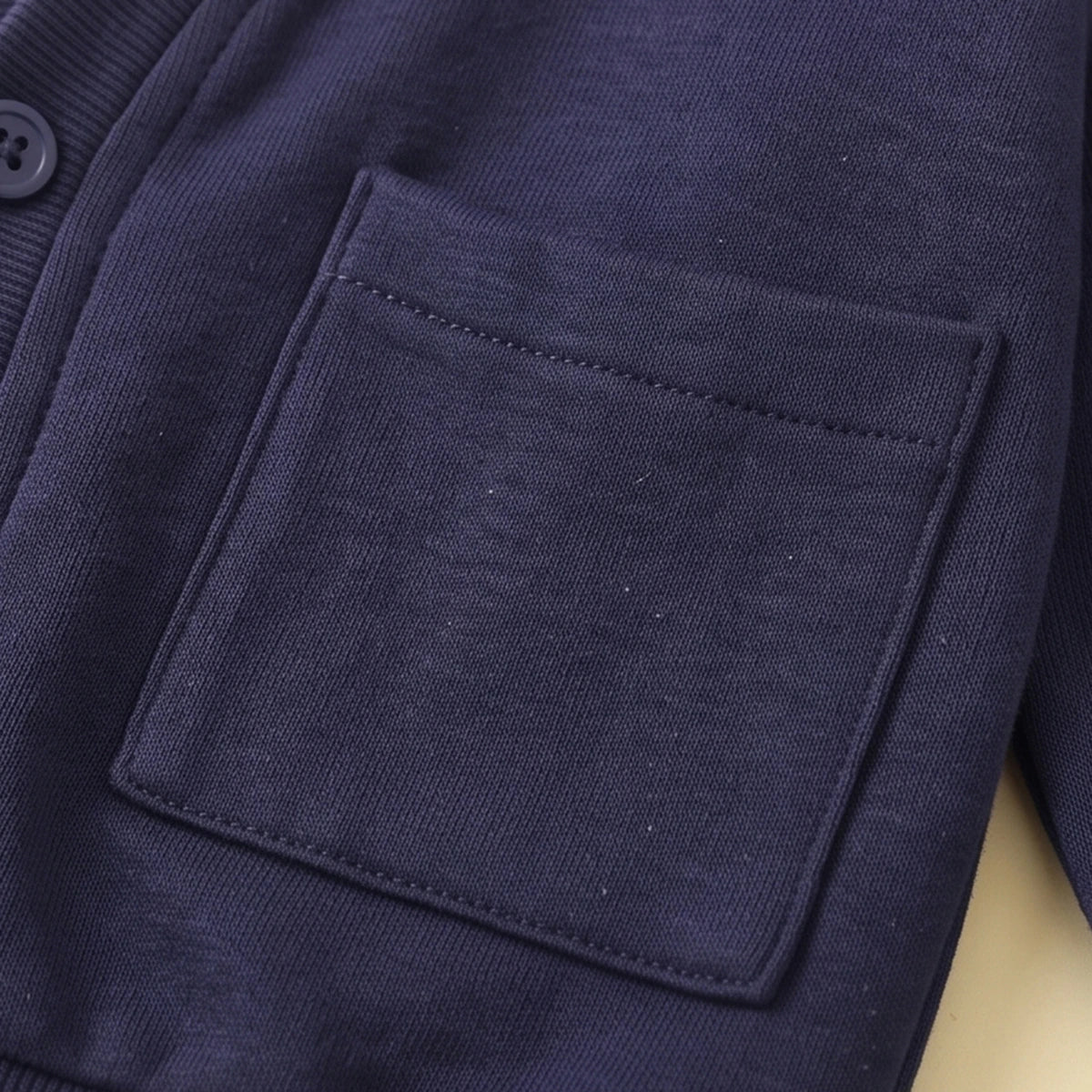Boys Navy Blue Bear Applique Raglan Sleeve Cardigan Sweaters & Cardigans