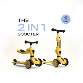 Scoot & Ride-2-in-1 Sit & Ride Kids Scooter with Adjustable Seat, Lemon, Ages 1-5 Years Trending Accessories Surprise Shade Onesize