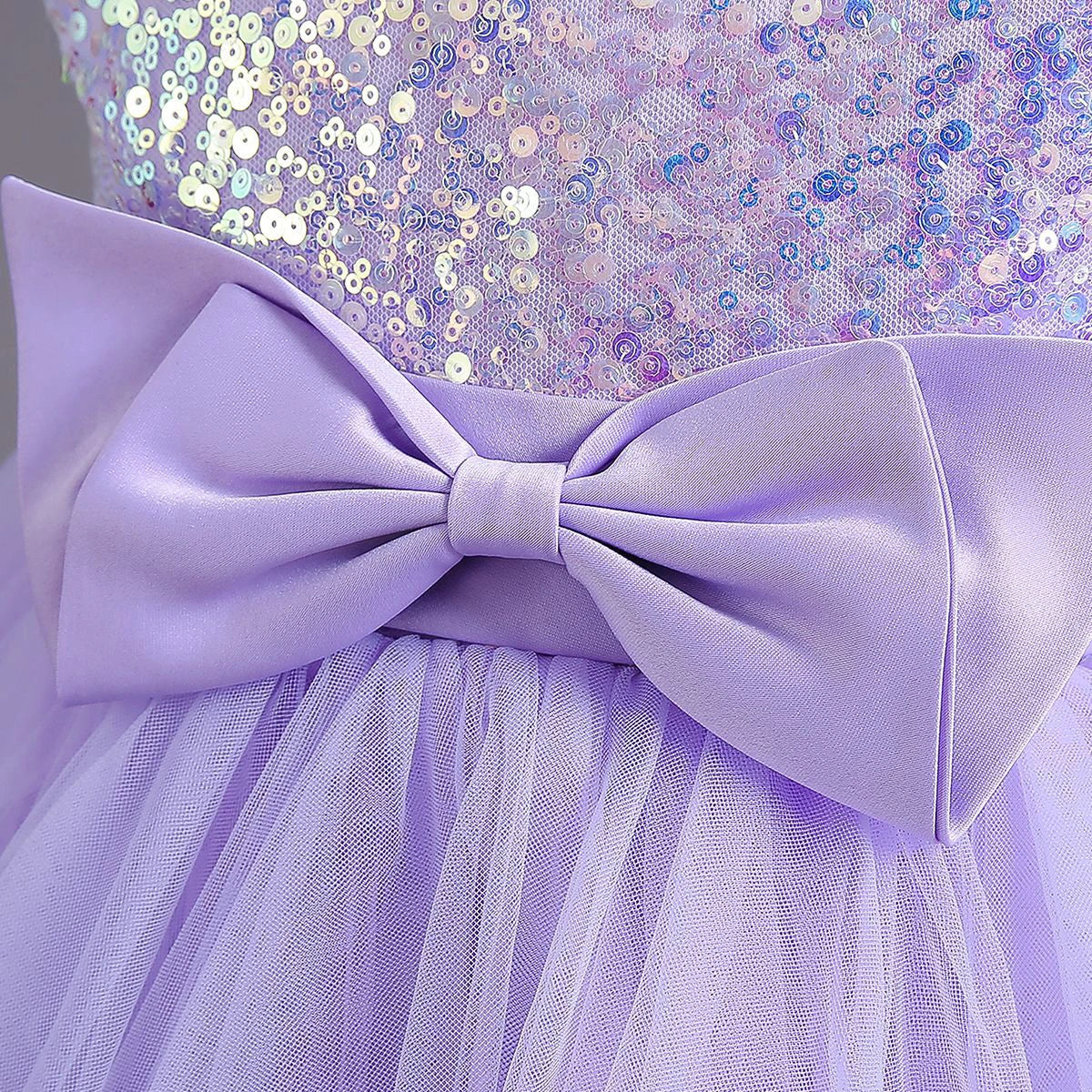 Girls Purple Sequin Embellished Tutu Party Wear Dress Party Dresses