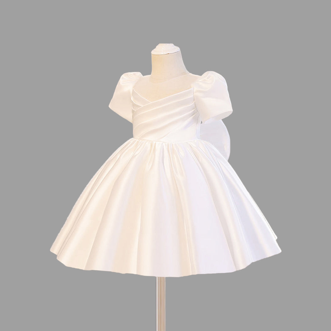 Girls Pleated Yoke Fit & Flare Party Dress Party Dresses   