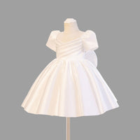 Girls Pleated Yoke Fit & Flare Party Dress Party Dresses   