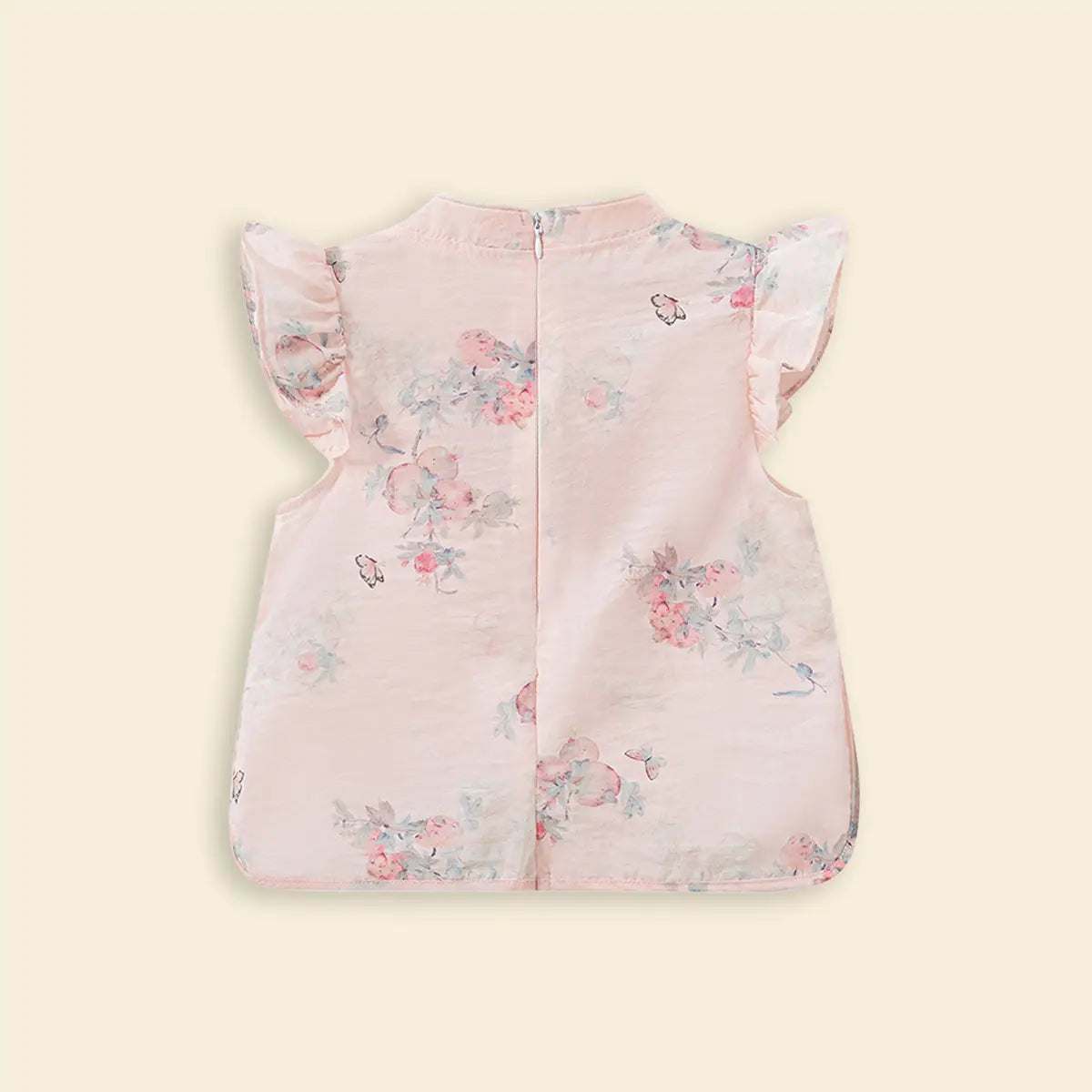 Girls Pink Floral Print Top & shorts Co-ord Sets Sets