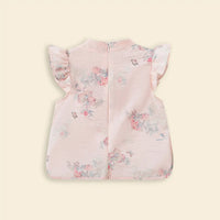 Girls Pink Floral Print Top & shorts Co-ord Sets Sets