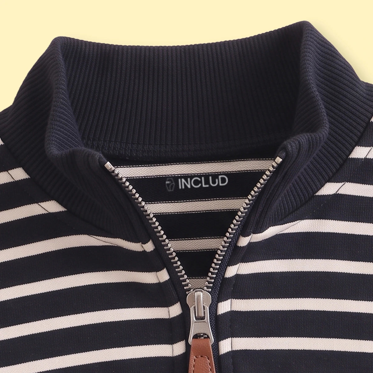 Boys Black Striped Half Zip Long Sleeve Sweatshirt Sweatshirts & Hoodies