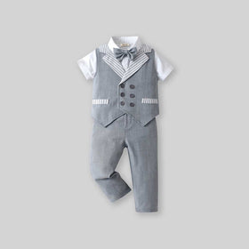 Boys Sleeveless Jacket With Shirt & Trousers Set 3 pc. Sets   