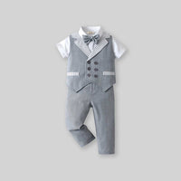 Boys Sleeveless Jacket With Shirt & Trousers Set 3 pc. Sets   
