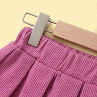 Girls Dark Pink Bow Applique Long Sleeve Top with Skirt Sets 2 pc. Sets