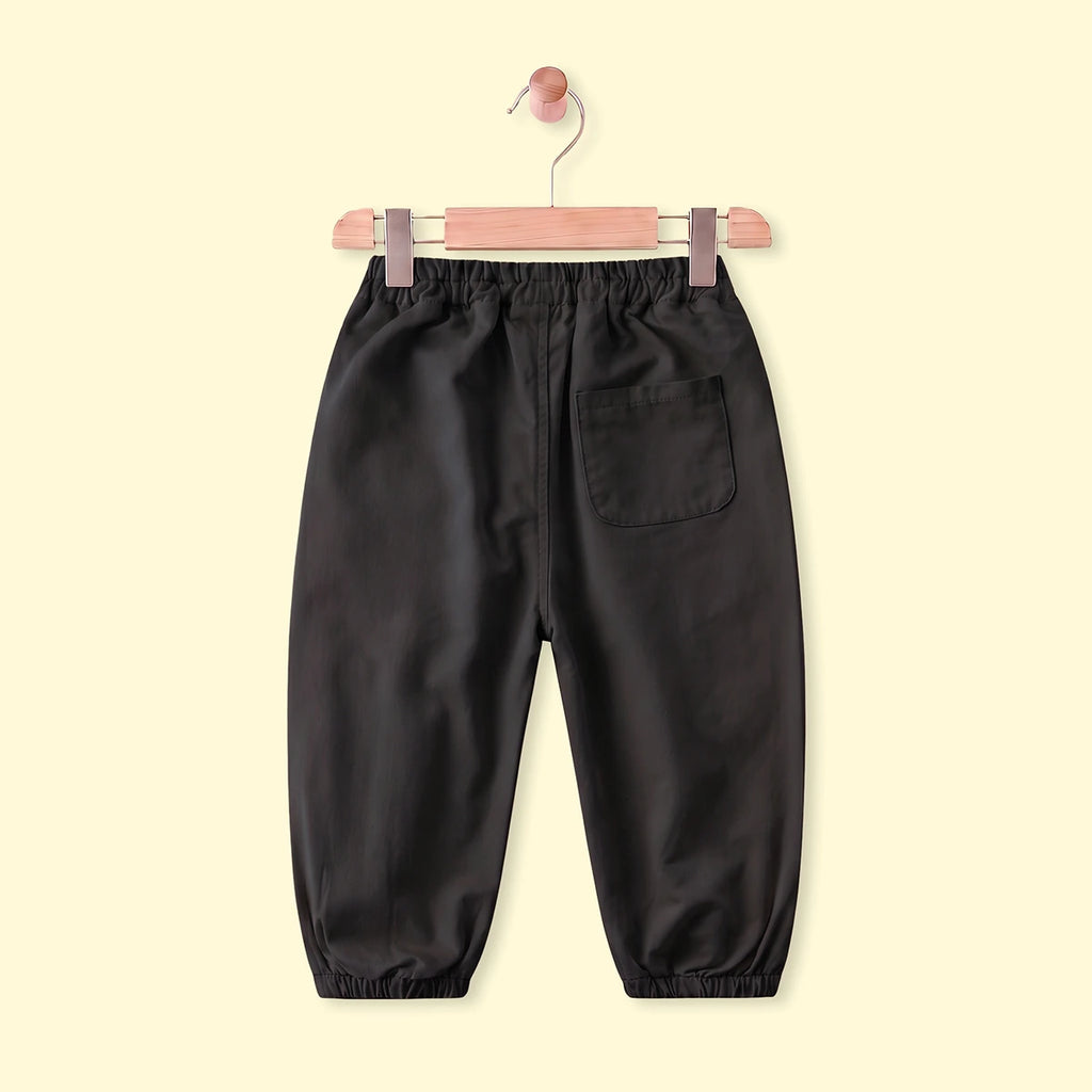 Boys Black Relaxed Fit Pants Pants