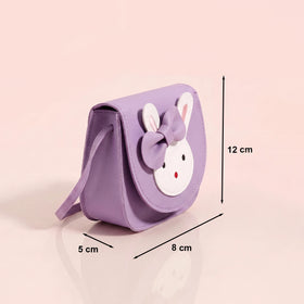 Girls Purple Bunny Applique Sling Bag Sling Bags