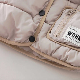 Boys Beige Sleeveless Puffer Jacket Coats & Jackets