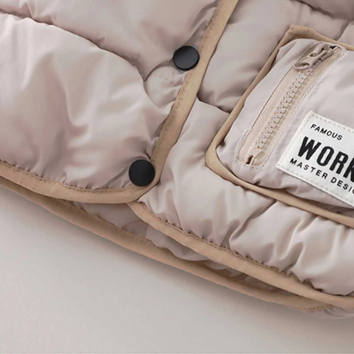 Boys Beige Sleeveless Puffer Jacket Coats & Jackets