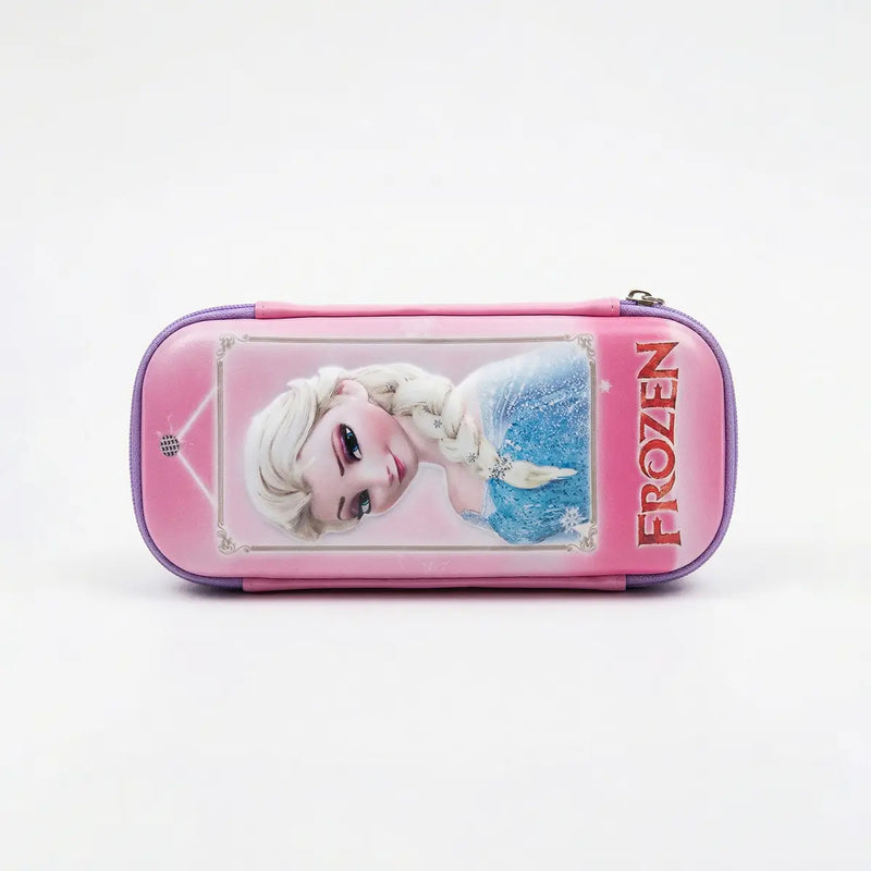Frozen Elsa Cartoon Hard Shell Pencil Box for Girls Trending Accessories Pink Onesize