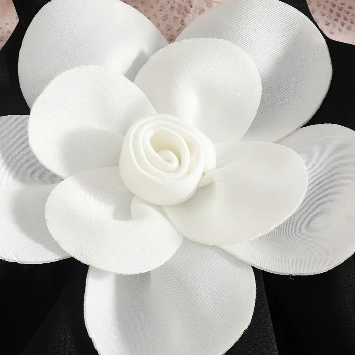 Girls Black Flower Applique Fit & Flare Party Wear Dress Party Dresses