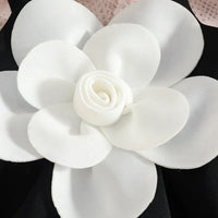 Girls Black Flower Applique Fit & Flare Party Wear Dress Party Dresses