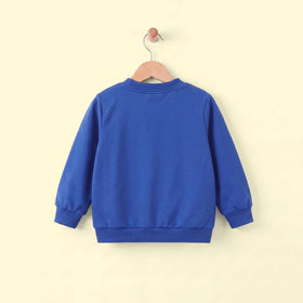 Boys Blue Typography Print Long Sleeve Sweatshirt Sweatshirts & Hoodies
