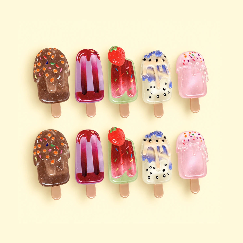 Cute Ice Cream Hair Clip for Girls Trending Accessories Multicolor Onesize