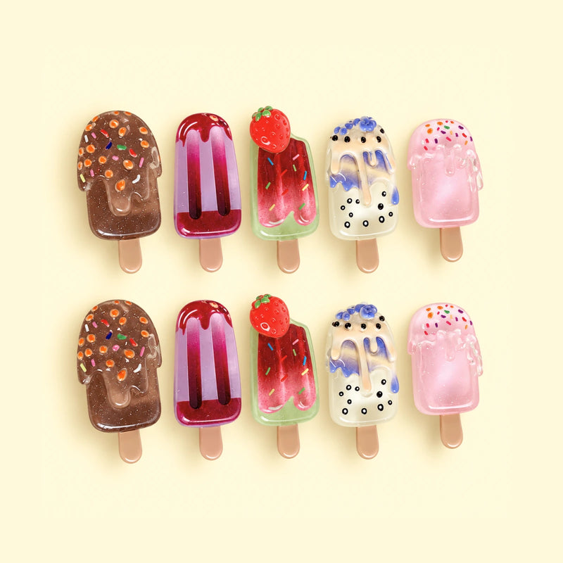 Cute Ice Cream Hair Clip for Girls Trending Accessories Multicolor Onesize