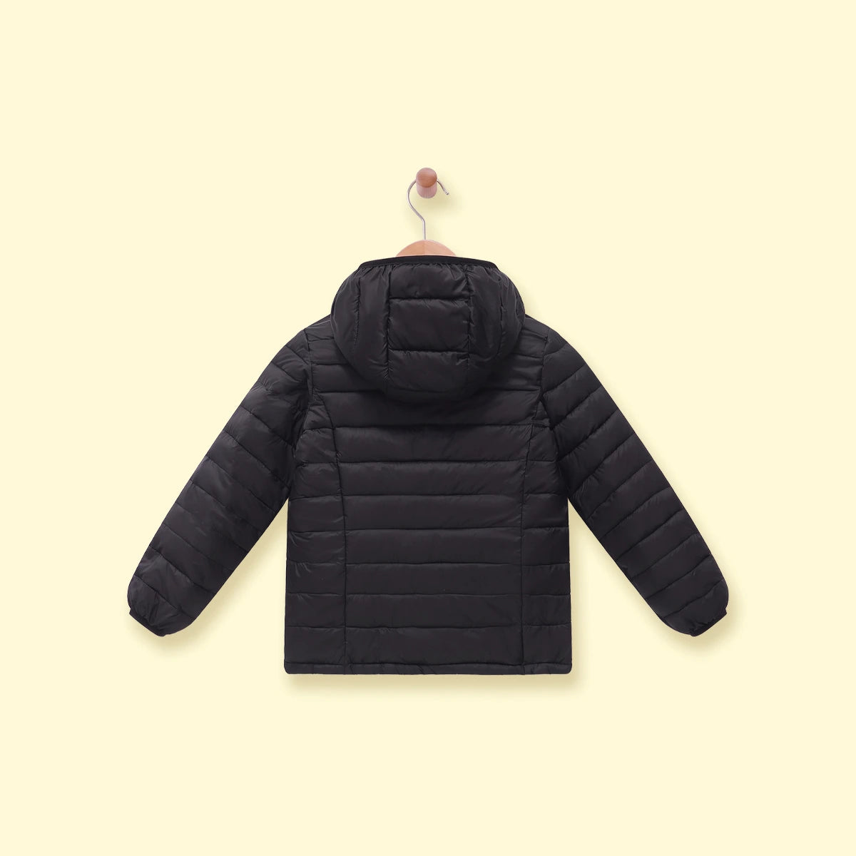 Boys Black Hooded Quilted Puffer Jacket Coats & Jackets