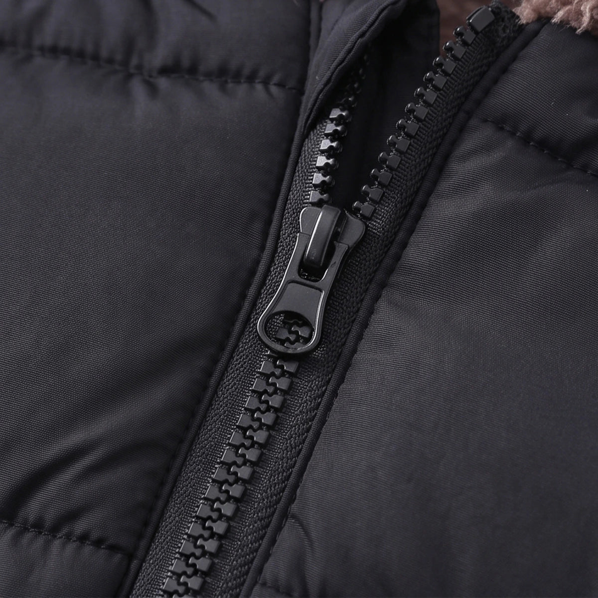 Boys Black Bear Ear On Hood Zip-up Puffer Jacket Coats & Jackets