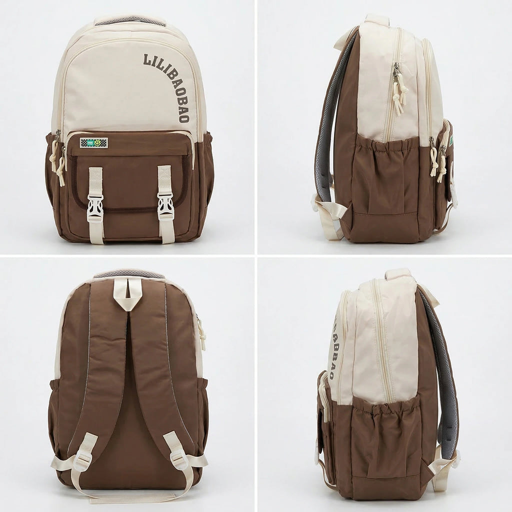 Kids Brown Lilibao School Backpack Trending Accessories