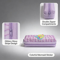 Girls Purple Glitter Pencil Case Trending Accessories