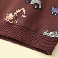 Boys Brown Graphic Long Sleeve Sweatshirt Sweatshirts & Hoodies