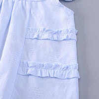 Girls Light Blue Flower Applique Top With Shorts Sets 2 pc. Sets