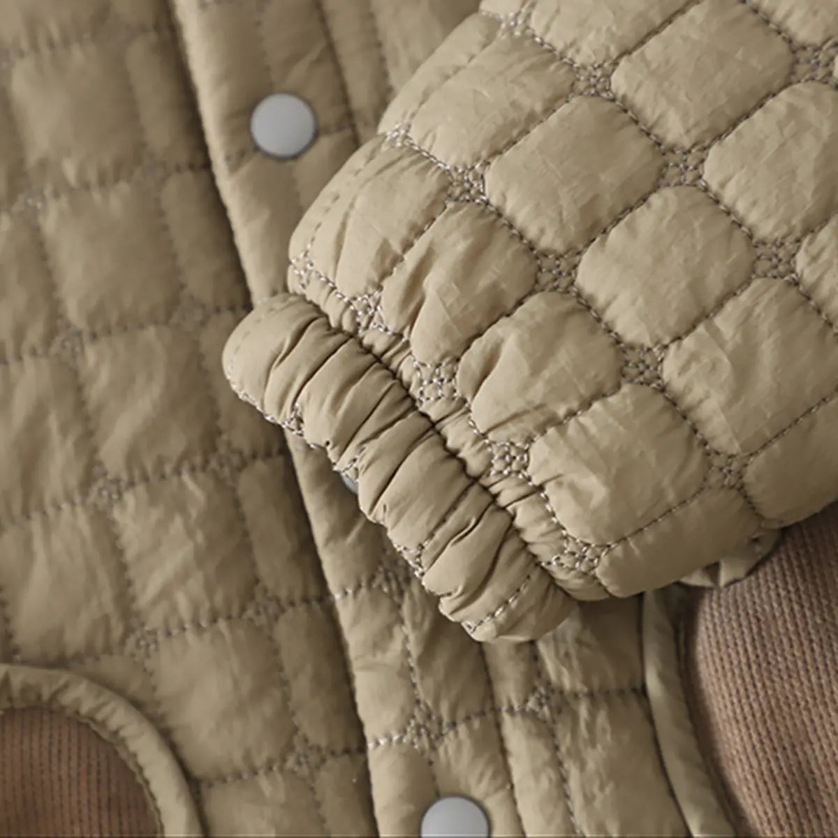 Boys Green Quilted jacket With T-Shirt & Jogger Sets Sets