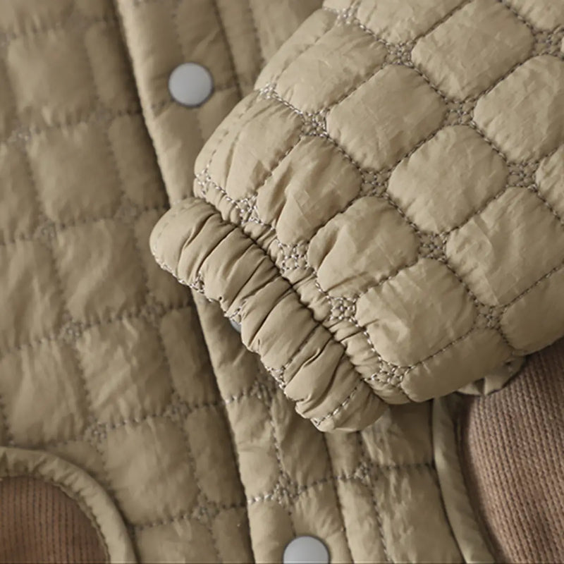 Boys Green Quilted jacket With T-Shirt & Jogger Sets Sets