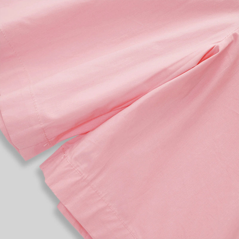 Girls Pink Solid Button Detail Sleeveless Dungaree Jumpsuits