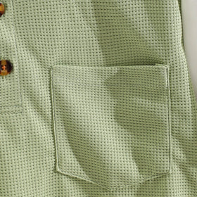 Boys Olive Green Colour-blocked T-Shirt & Shorts Co-ord Sets Sets