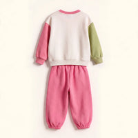 Girls Multicolour Graphic Long Sleeve Sweatshirt With Pants Sets 2 pc. Sets