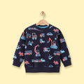 Boys Navy Blue Graphic Long Sleeve Sweatshirt Sweatshirts & Hoodies Navy Blue 1-2 Y