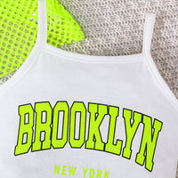 Girls Green Short Sleeve Top With Sleeveless Bodycon Dress Casual Dresses
