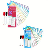 Kids Rewritable Multiplication Flash Cards Set Trending Accessories
